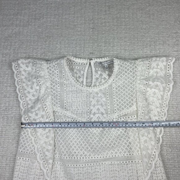 Collective Concepts Womens White / transparent Sleeveless Blouse Size S - Picture 8 of 15